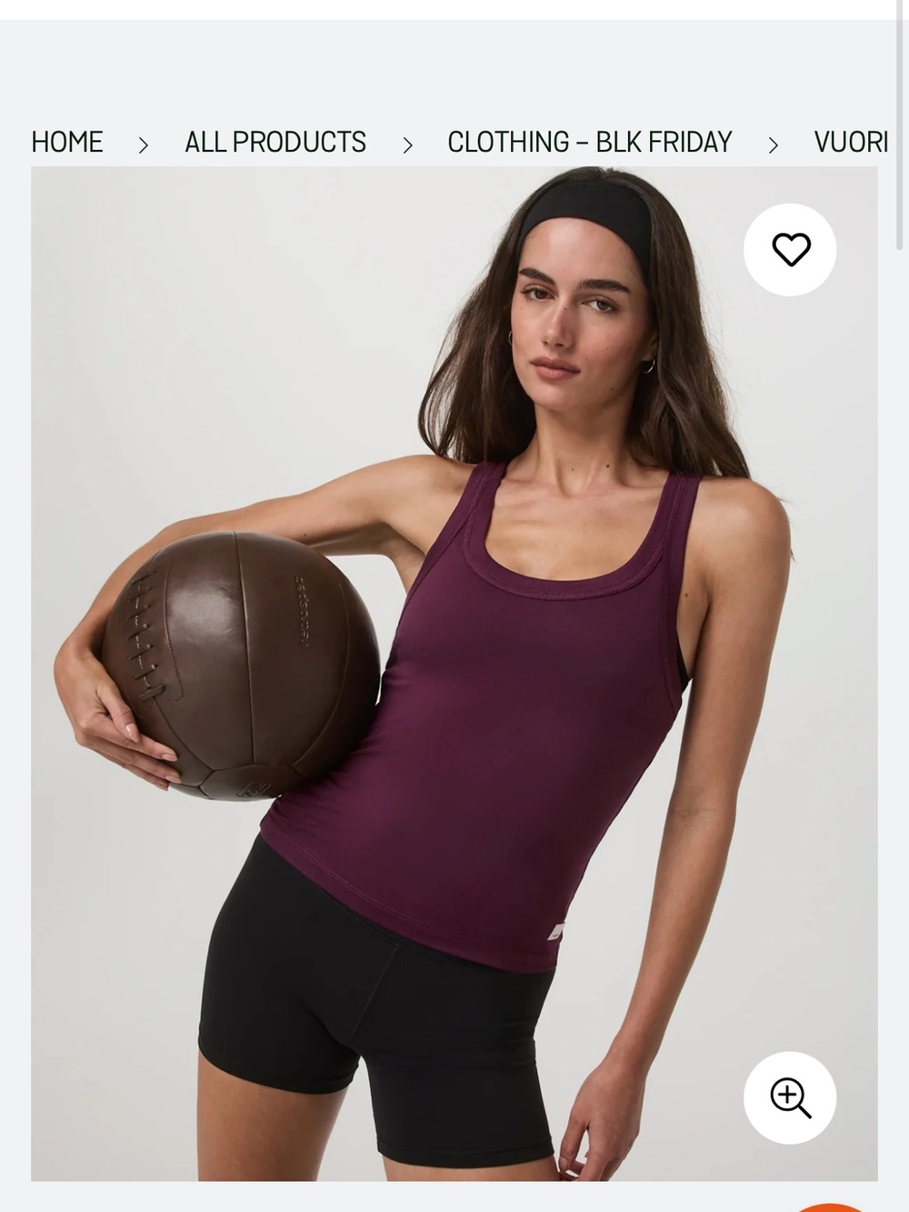 VUORI ENERGY RACERBACK TANK - CERISE